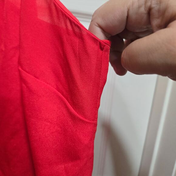 J.Crew Red Cami Tank Top Women’s Size 8 Adjustable Straps Date Night - Picture 6 of 7